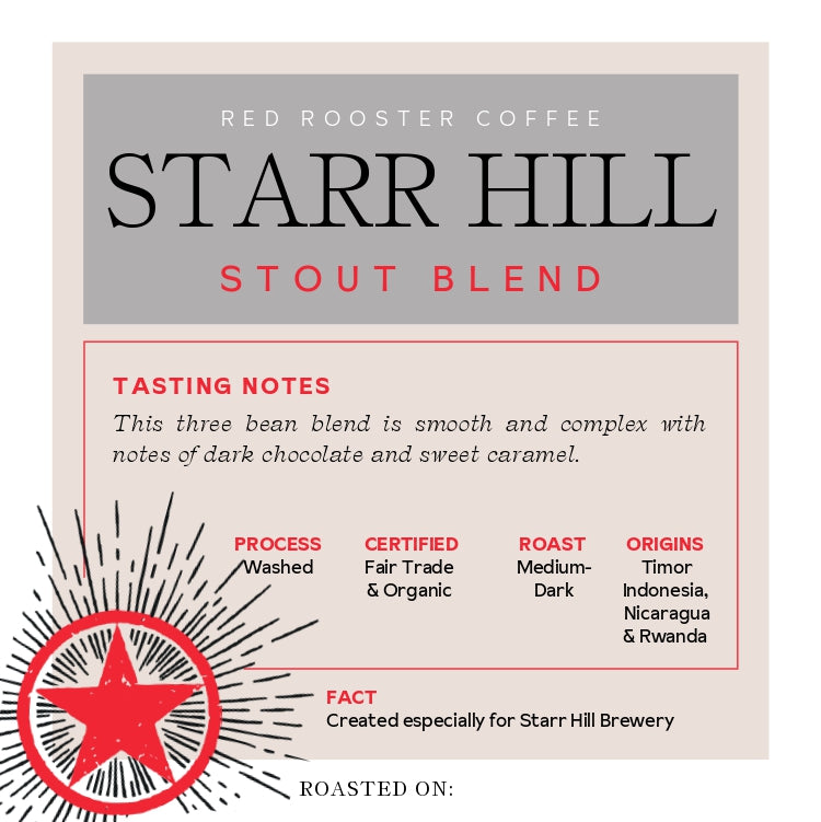 Organic Starr Hill Stout Blend - Roasted Coffee for Flexible Brew Methods