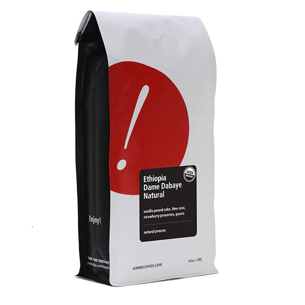 Ethiopia Dame Dabaye Natural (Organic) 12 oz - Roasted Coffee for Flexible Brew Methods