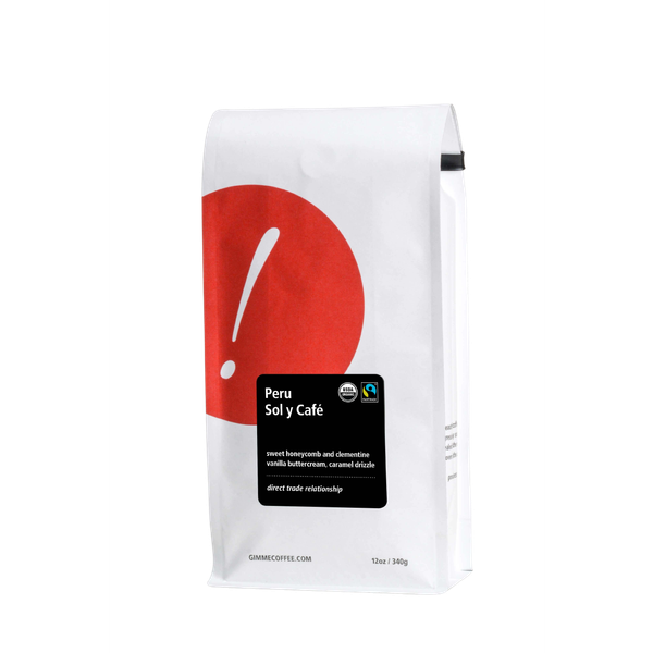 Peru Sol Y Cafe Fairtrade Organic 2 lb - Roasted Coffee for Flexible Brew Methods