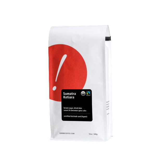 Sumatra Ketiara Fairtrade Organic 12 oz - Roasted Coffee for Flexible Brew Methods