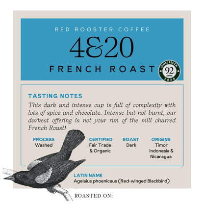 Organic 4&20 French Roast - Roasted Coffee for Flexible Brew Methods