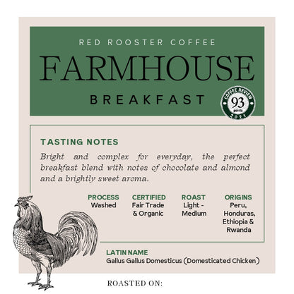 Organic Floyd Farmhouse Breakfast Blend - Roasted Coffee for Flexible Brew Methods