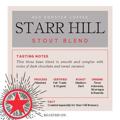 Organic Starr Hill Stout Blend - Roasted Coffee for Flexible Brew Methods