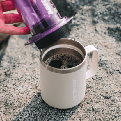 AeroPress Travel Coffee Mug - Stainless Steel - Coffee Serving Accessory for Daily Use