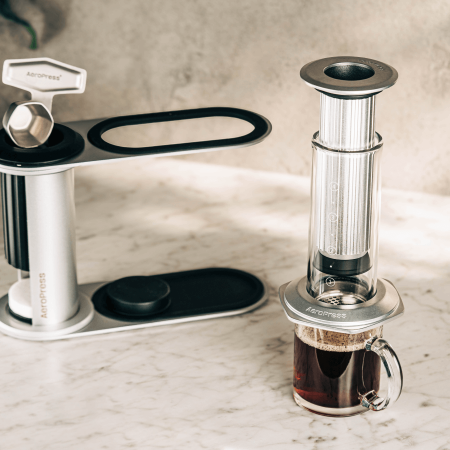 AeroPress Organizer Stand - Stainless Steel - Coffee Gear Organizer for Home Counters