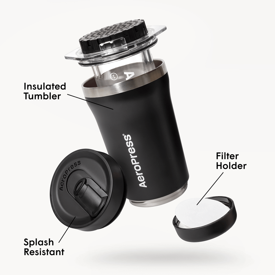 AeroPress Coffee Maker - Go Plus - Manual Coffee Press for Flexible Recipes