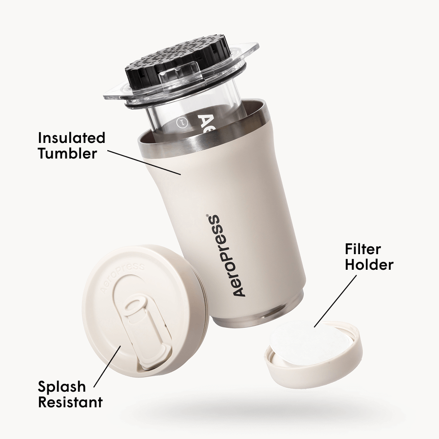 AeroPress Coffee Maker - Go Plus - Manual Coffee Press for Flexible Recipes