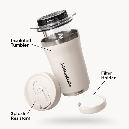 AeroPress Coffee Maker - Go Plus - Manual Coffee Press for Flexible Recipes