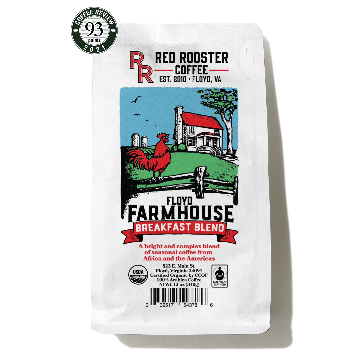 Organic Floyd Farmhouse Breakfast Blend - Roasted Coffee for Flexible Brew Methods