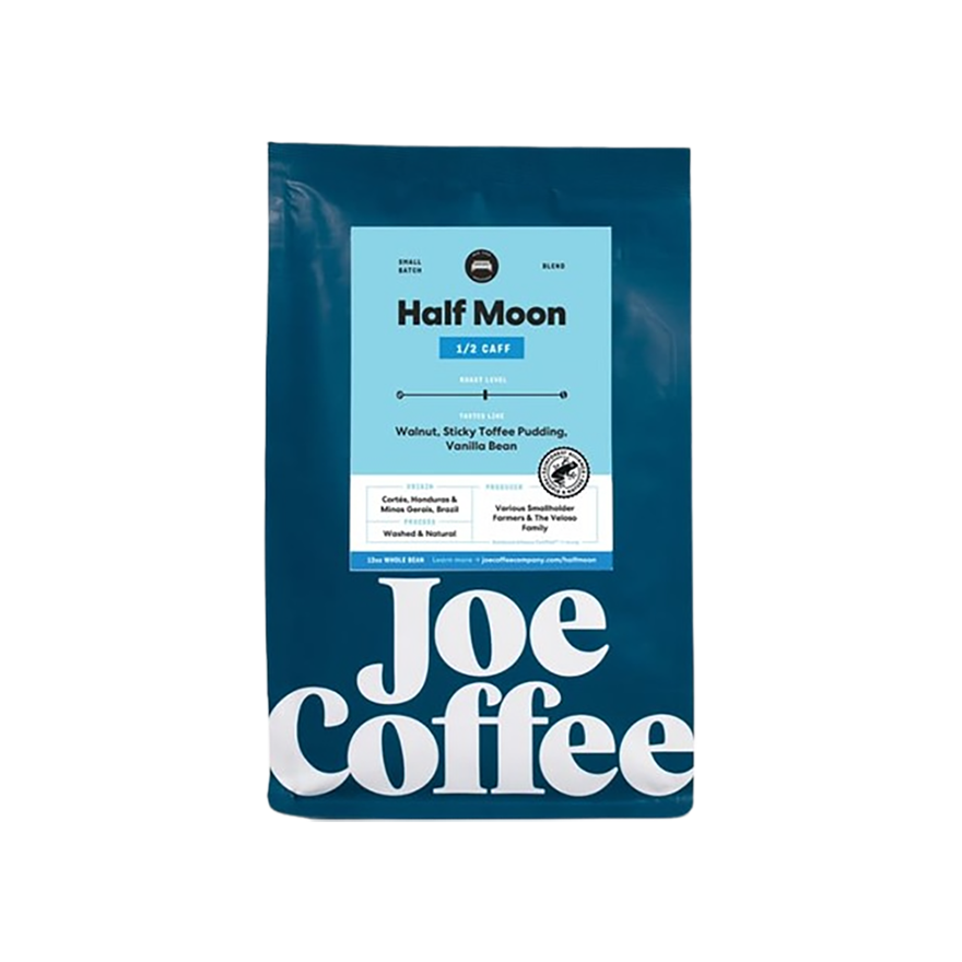 Half Moon Half Caff 12 oz - Roasted Coffee for Flexible Brew Methods