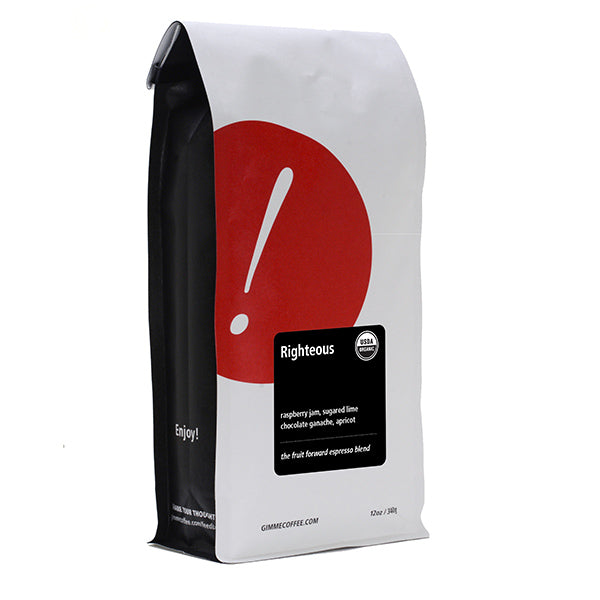Righteous (Organic) 2 lb - Roasted Coffee for Flexible Brew Methods