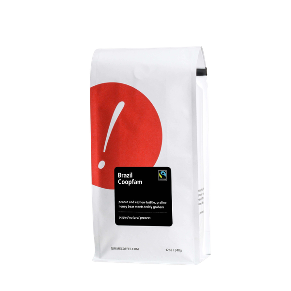 Brazil Coopfam Certified Fairtrade 12 oz - Roasted Coffee for Flexible Brew Methods