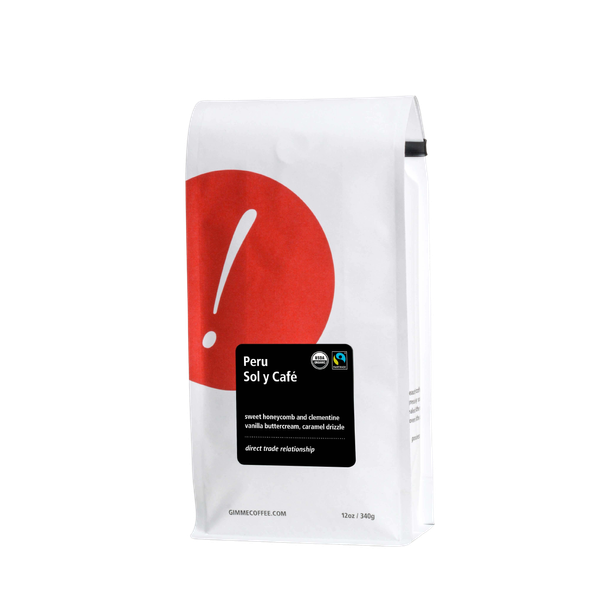 Peru Sol Y Cafe Fairtrade Organic 12 oz - Roasted Coffee for Flexible Brew Methods