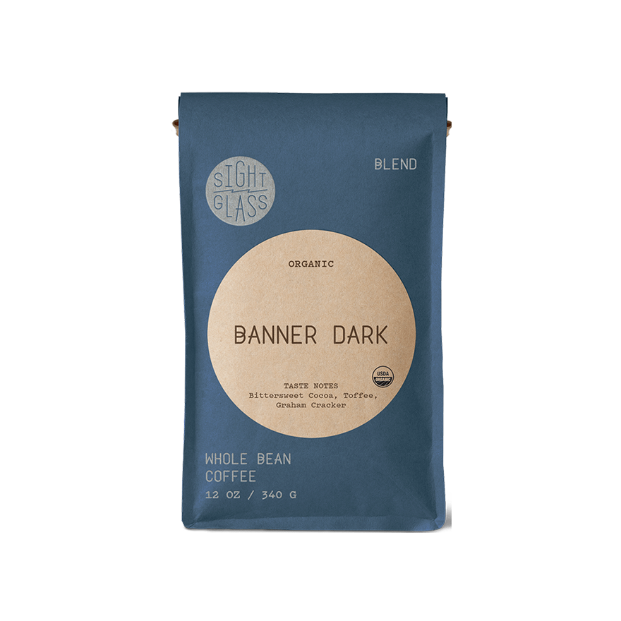 Organic Banner Dark 12 oz - Roasted Coffee for Flexible Brew Methods