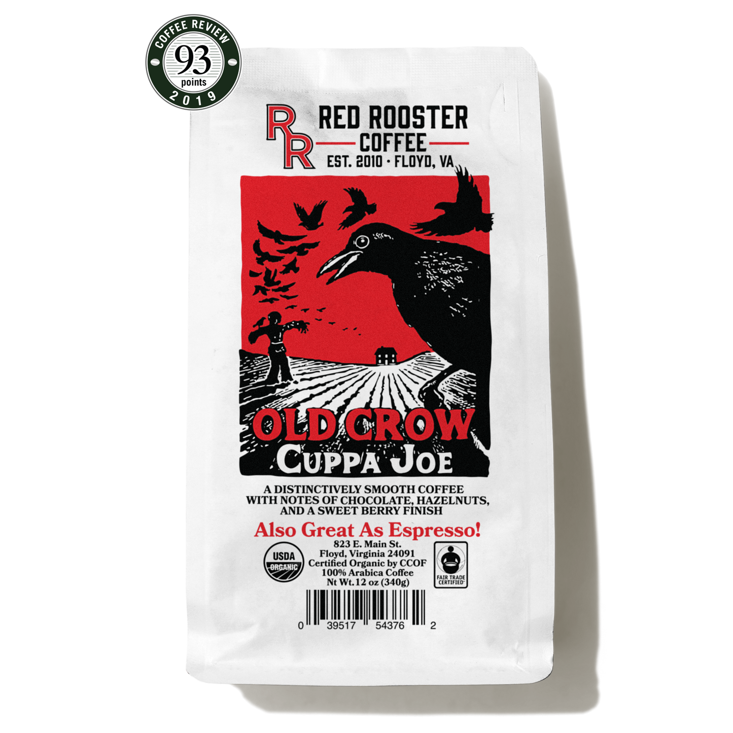 Organic Old Crow Cuppa Joe - Roasted Coffee for Flexible Brew Methods